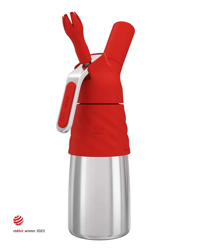 Das Bild zeigt den Creative Whip in rot vor weißem Hintergrund.